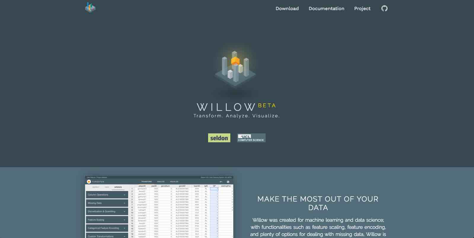 Willow website screenshot